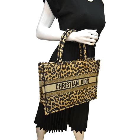 dior mini book tote leopard|small dior book tote price.